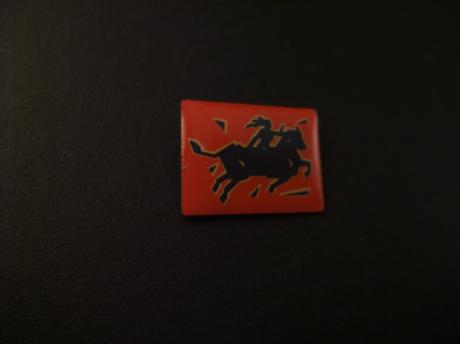 Lamborghini Club logo(maagd die de woeste stier berijd )rood